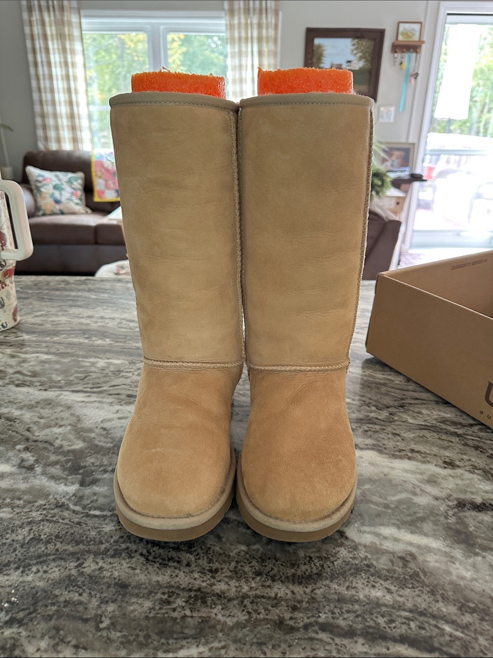 UGG Tall Suede Boots in Sand